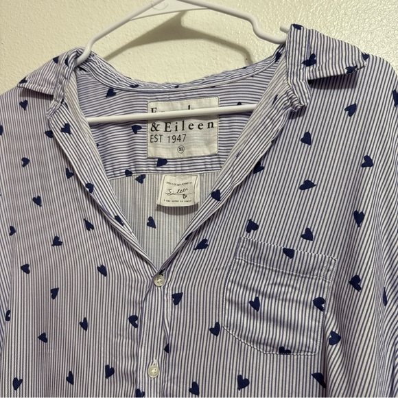 Frank & Eileen Barry Crinkle Heart Shirt XL - Picture 3 of 4